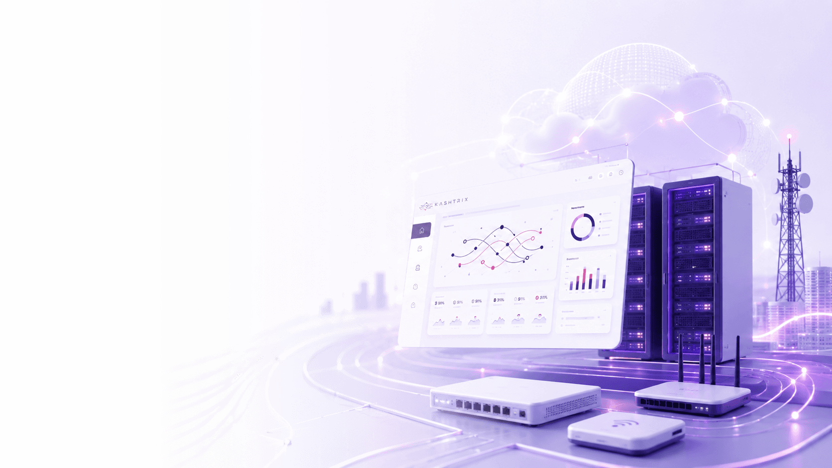 Kashtrix AI-powered ISP management and OSS/BSS platform dashboard