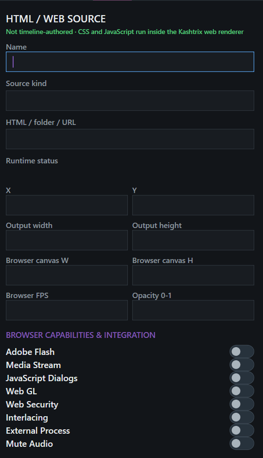 Visual Motion CG & Graphic Template Designer - HTML5 / Web Source Engine & WebGL Browser Integration