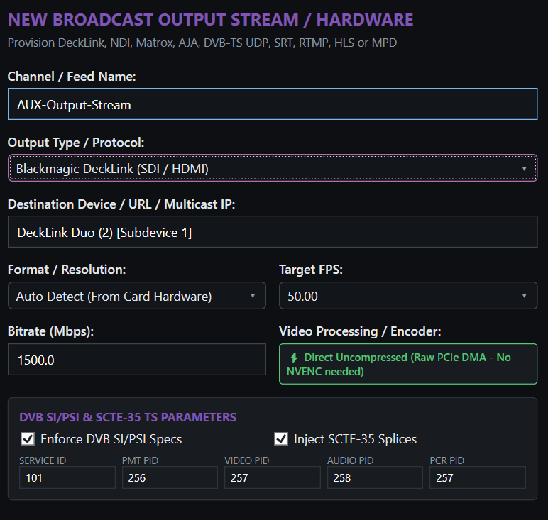 Transmission & Multi-Protocol Output - NDI 6 High-Fidelity Studio Network Distribution